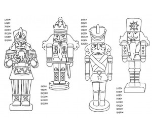 Stickserie - Nussknacker Doodle